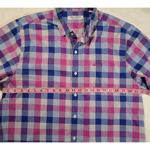 Tommy Bahama Siesta Key Check Collection Pink Blue Men's Large Long Sleeve - Picture 8 of 11